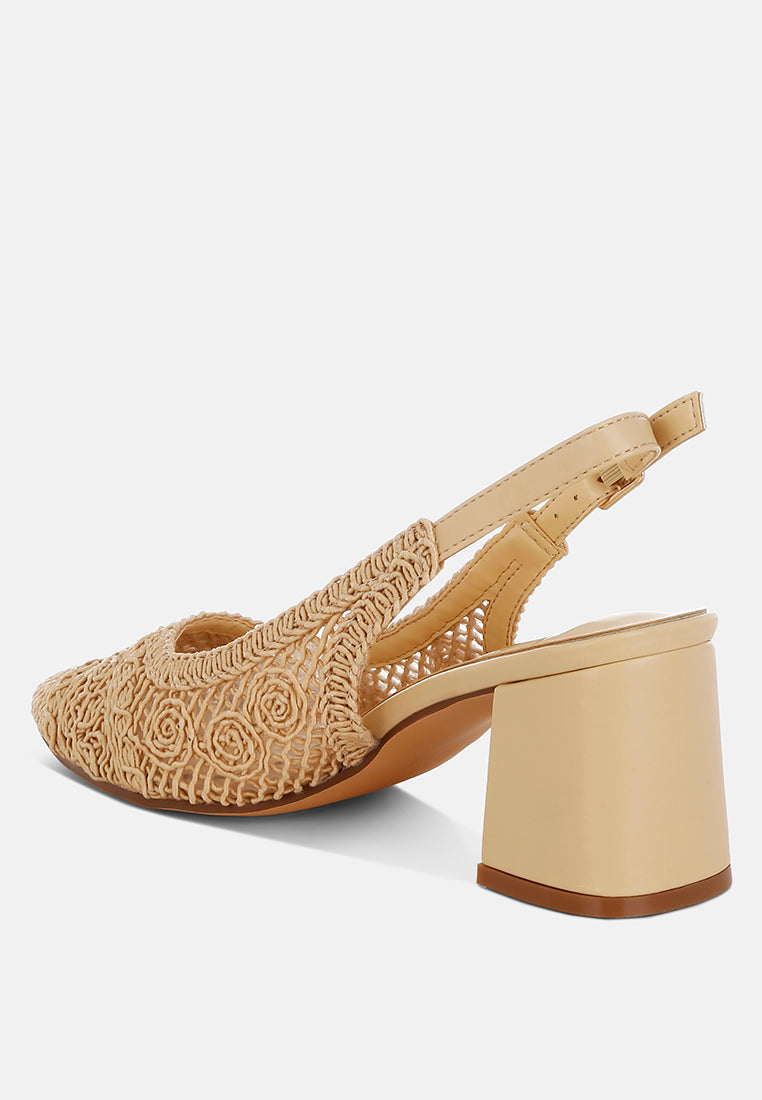 woven design slingback sandals by ruw#color_beige