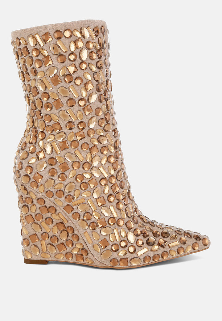 diamante slim wedge heel boots by ruw#color_beige