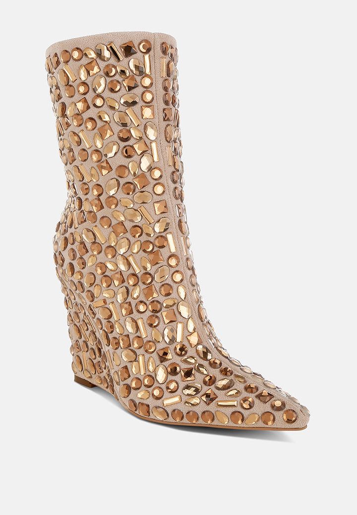 diamante slim wedge heel boots by ruw#color_beige