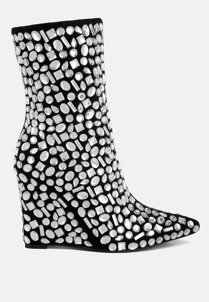 diamante slim wedge heel boots by ruw#color_black