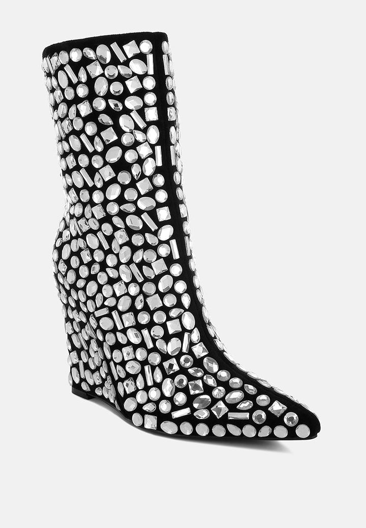 diamante slim wedge heel boots by ruw#color_black