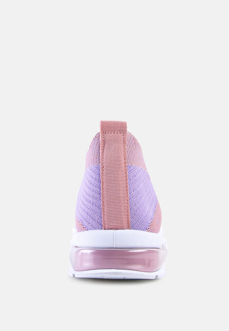 two tone light weight kids sneakers#color_purple