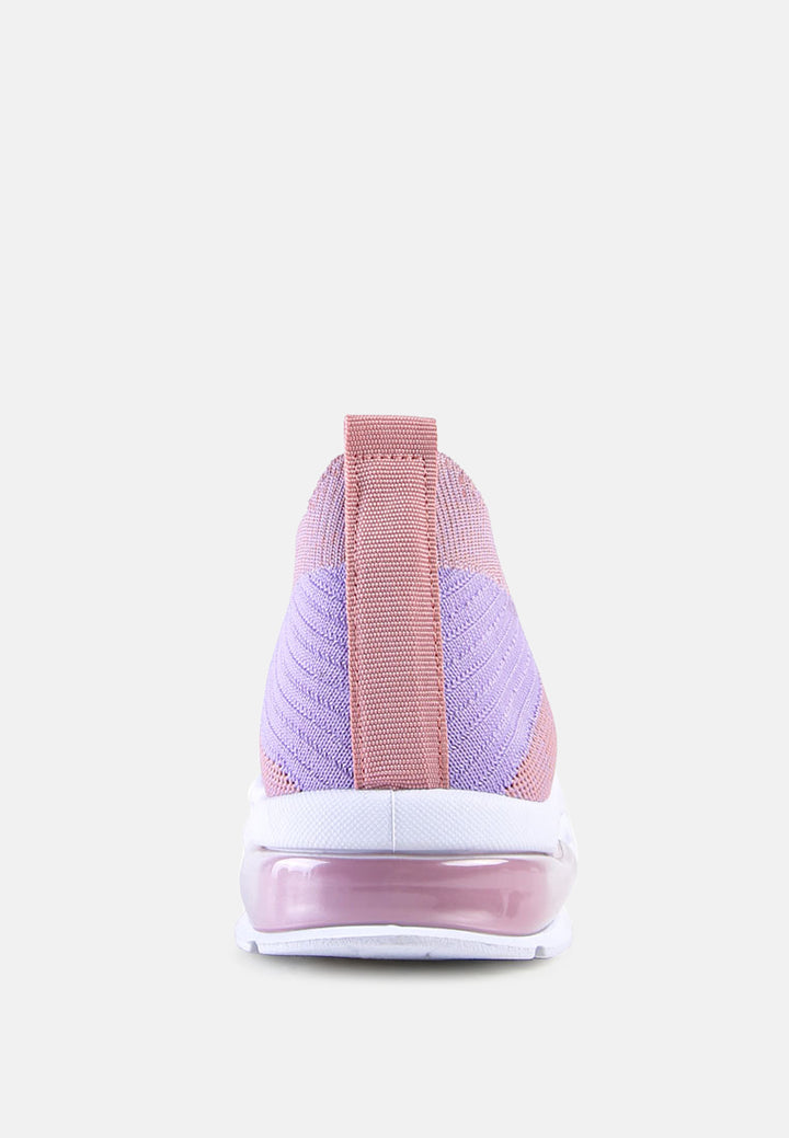 two tone light weight kids sneakers#color_purple