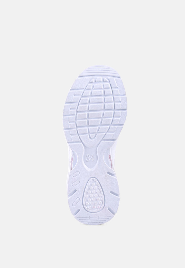 two tone light weight kids sneakers#color_purple