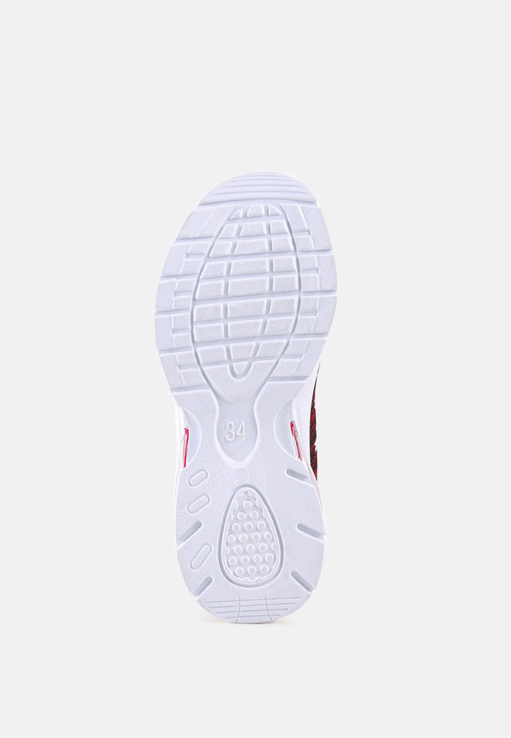 two tone light weight kids sneakers#color_red