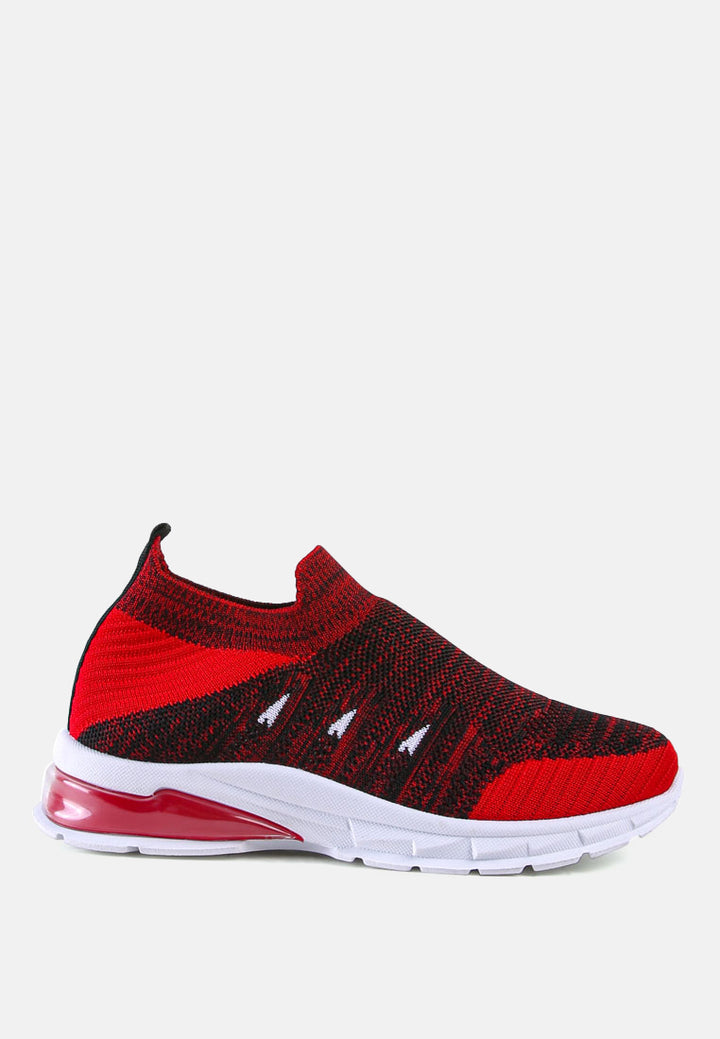 two tone light weight kids sneakers#color_red