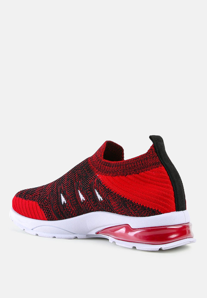 two tone light weight kids sneakers#color_red