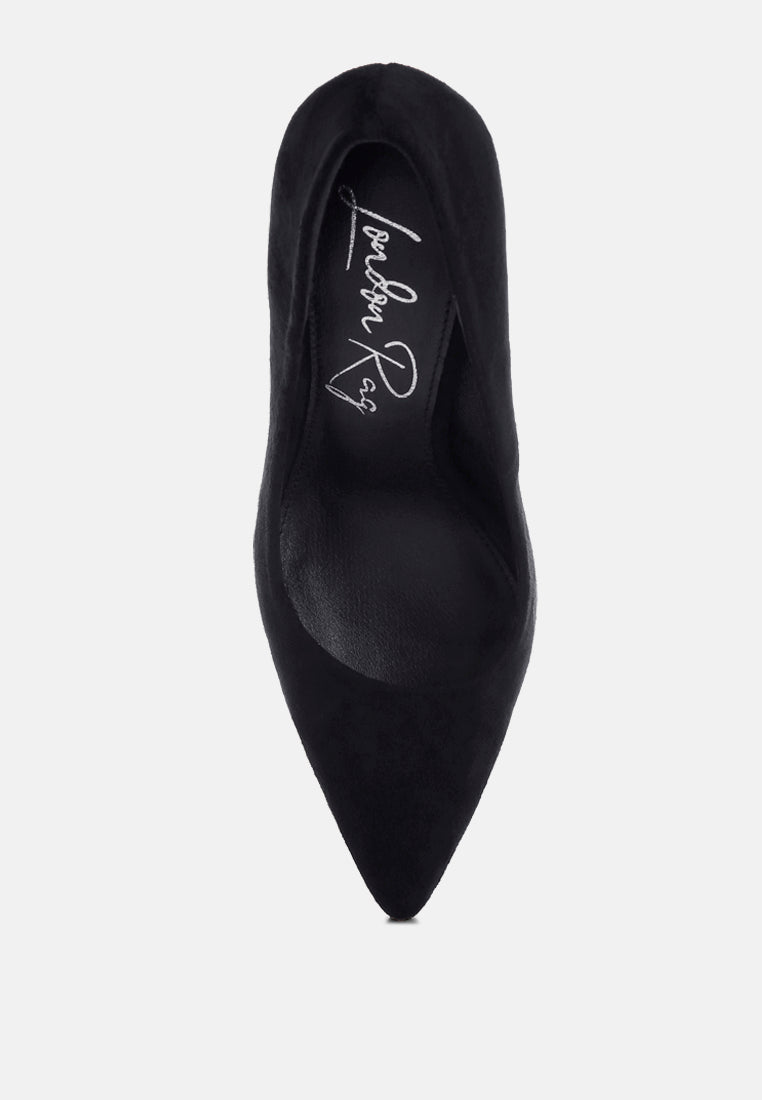 uboa slim block heel pumps#color_black