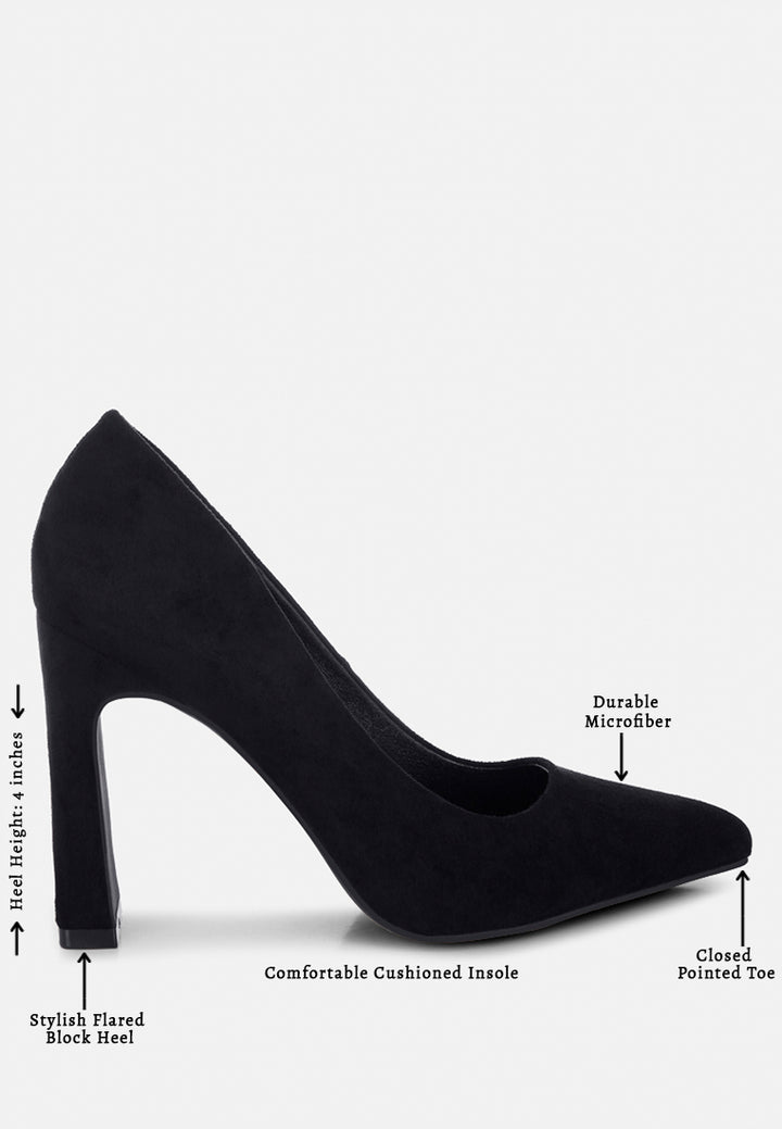 uboa slim block heel pumps#color_black