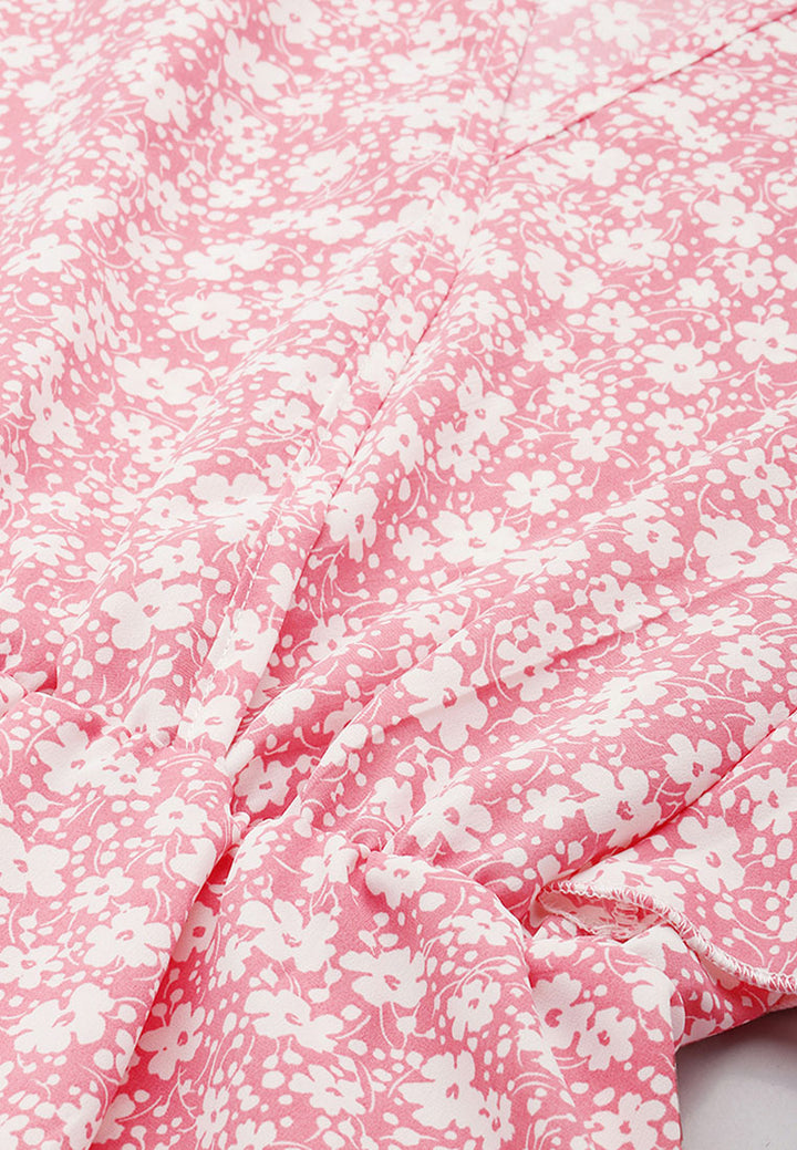 v-neck foral midi dress by ruw#color_pink