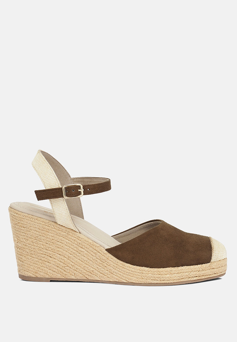 Women Soft Microfiber Espadrille Wedges