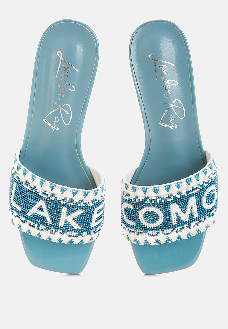 bead-studded slip-on heels by ruw#color_blue