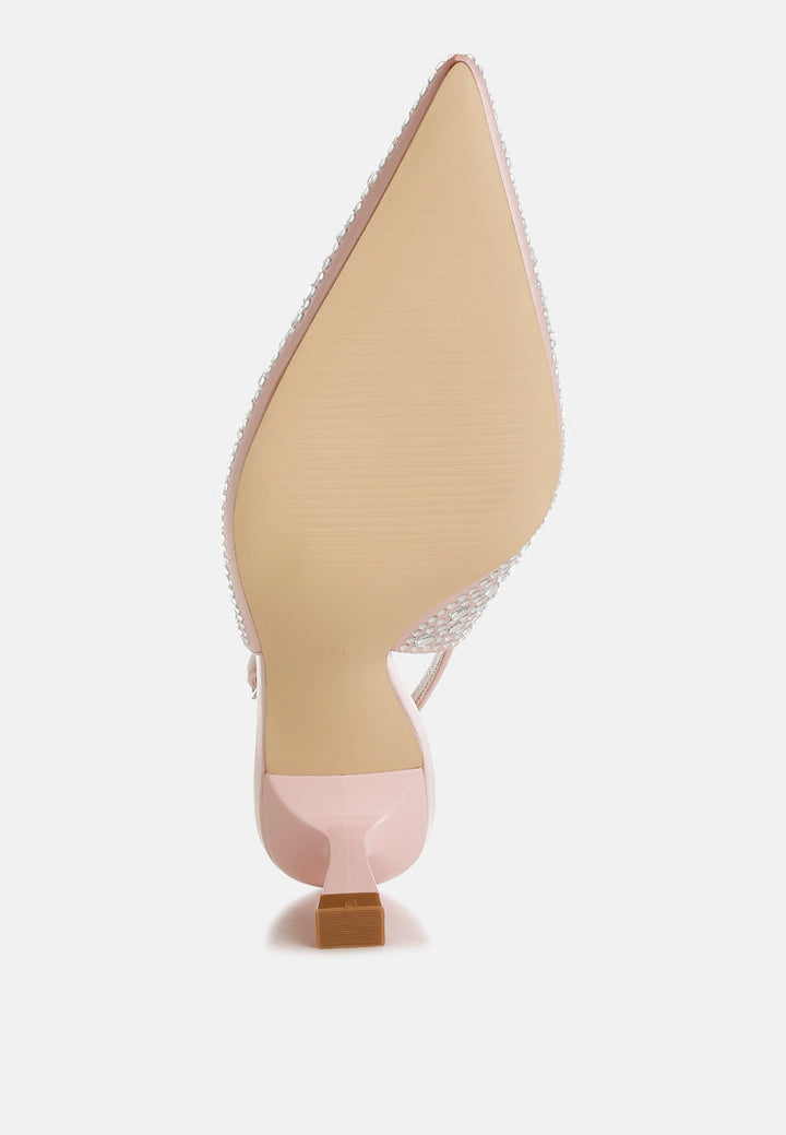 pointed toe rhinestone slingbacks by ruw#color_pink