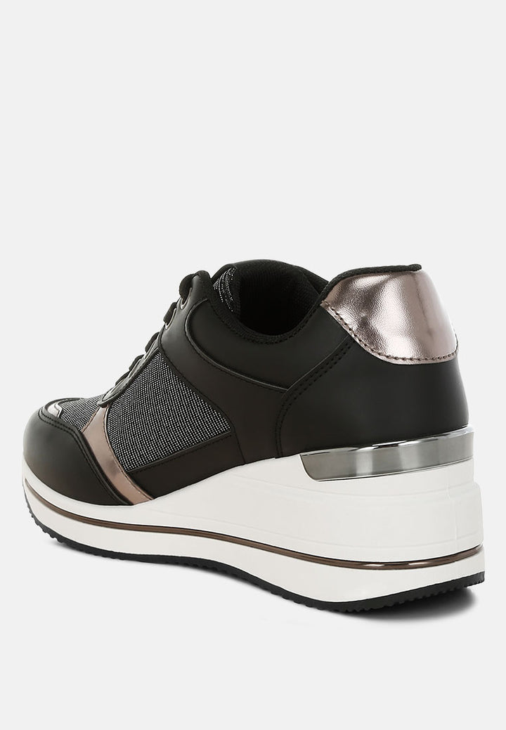 vespera faux leather & mesh sneakers#color_black