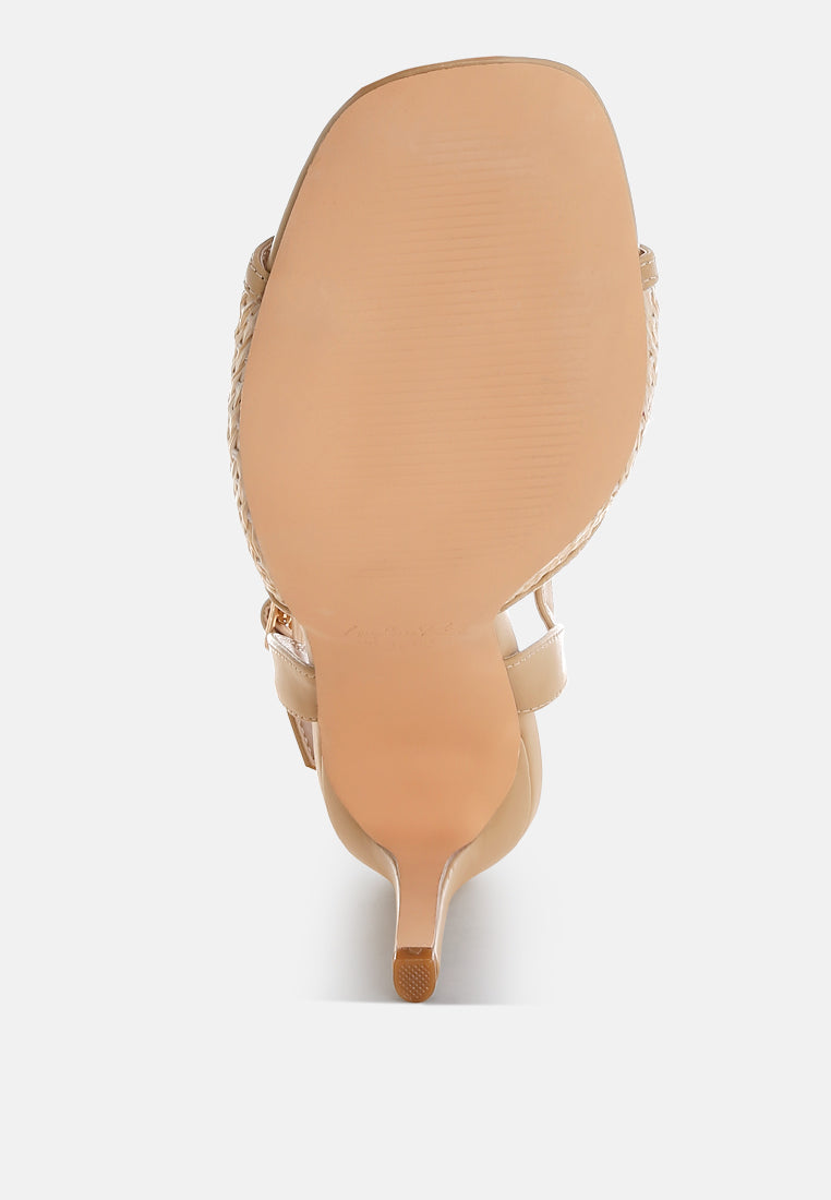 raffia square toe stiletto heels by ruw#color_beige