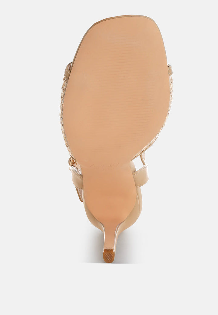 raffia square toe stiletto heels by ruw#color_beige