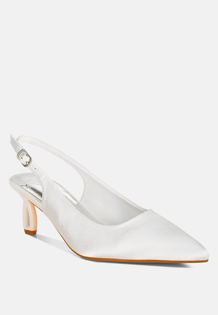 satin pointed toe slingbacks by ruw#color_white