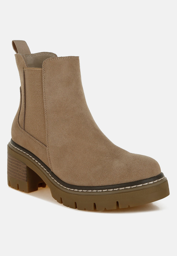 suede chunky chelsea boots by ruw#color_beige