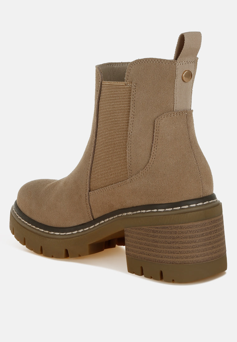 suede chunky chelsea boots by ruw#color_beige