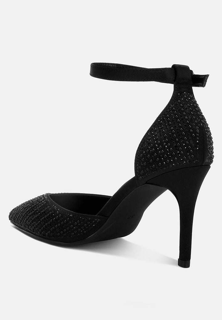 pearls & sequins embellished stiletto sandals by ruw#color_black