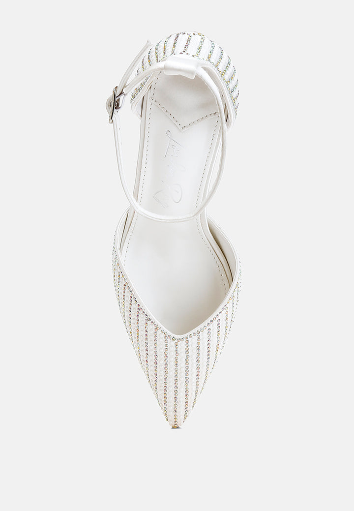 pearls & sequins embellished stiletto sandals by ruw#color_white