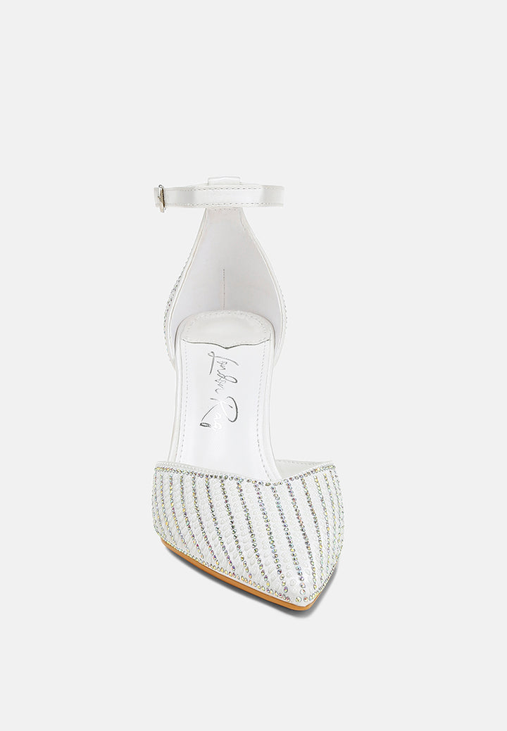 pearls & sequins embellished stiletto sandals by ruw#color_white