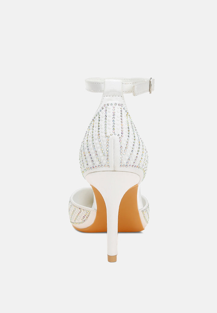 pearls & sequins embellished stiletto sandals by ruw#color_white