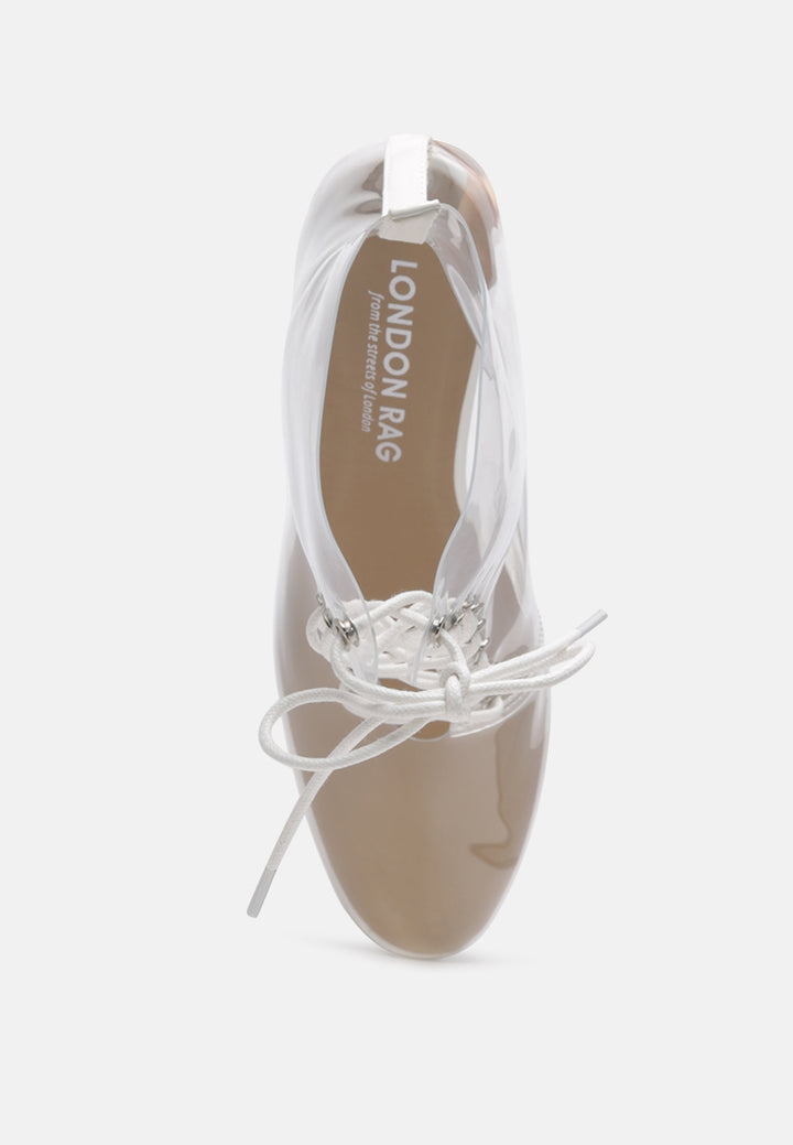 toni clear lace-up ankle boots with block heel#color_white