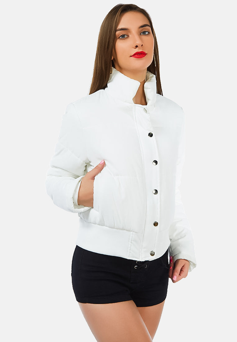 cut-out collar puffer jacket#color_white