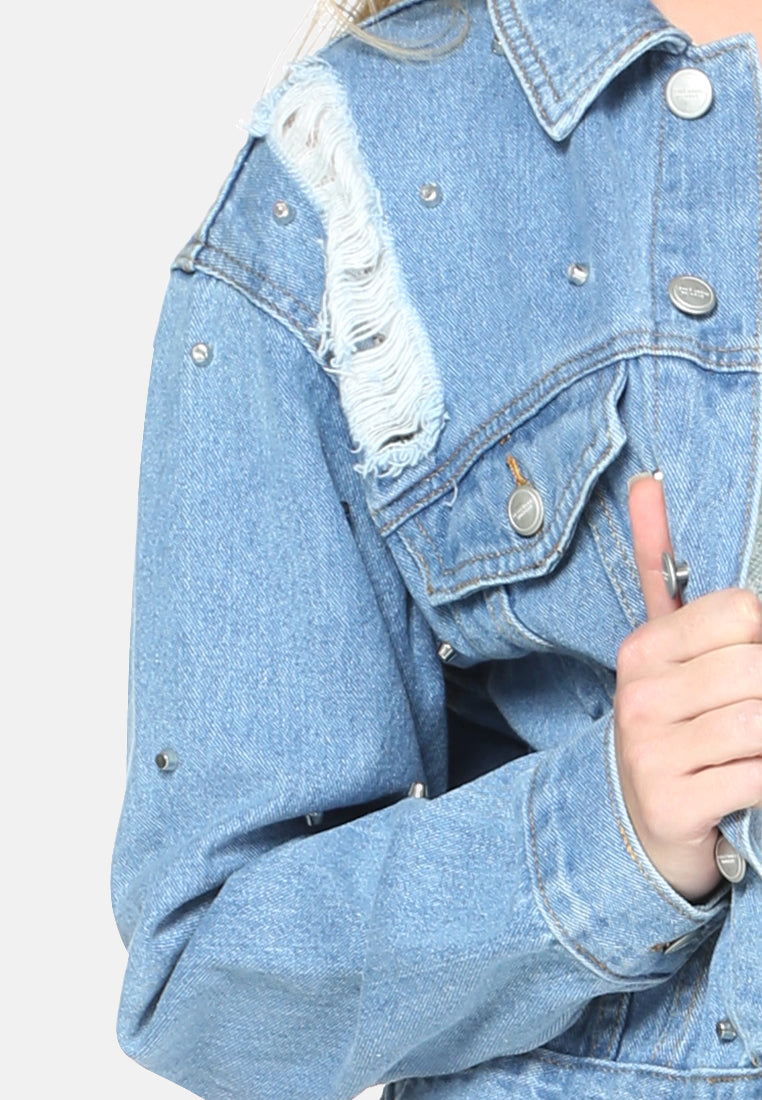 women's blue denim jacket#color_blue