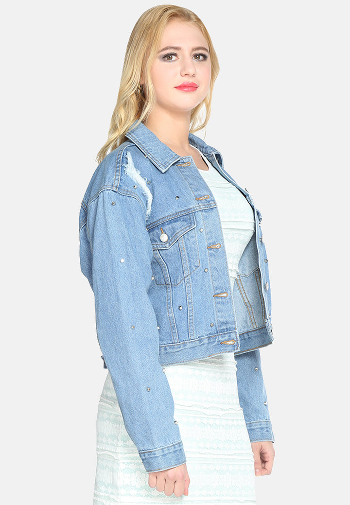 women's blue denim jacket#color_blue