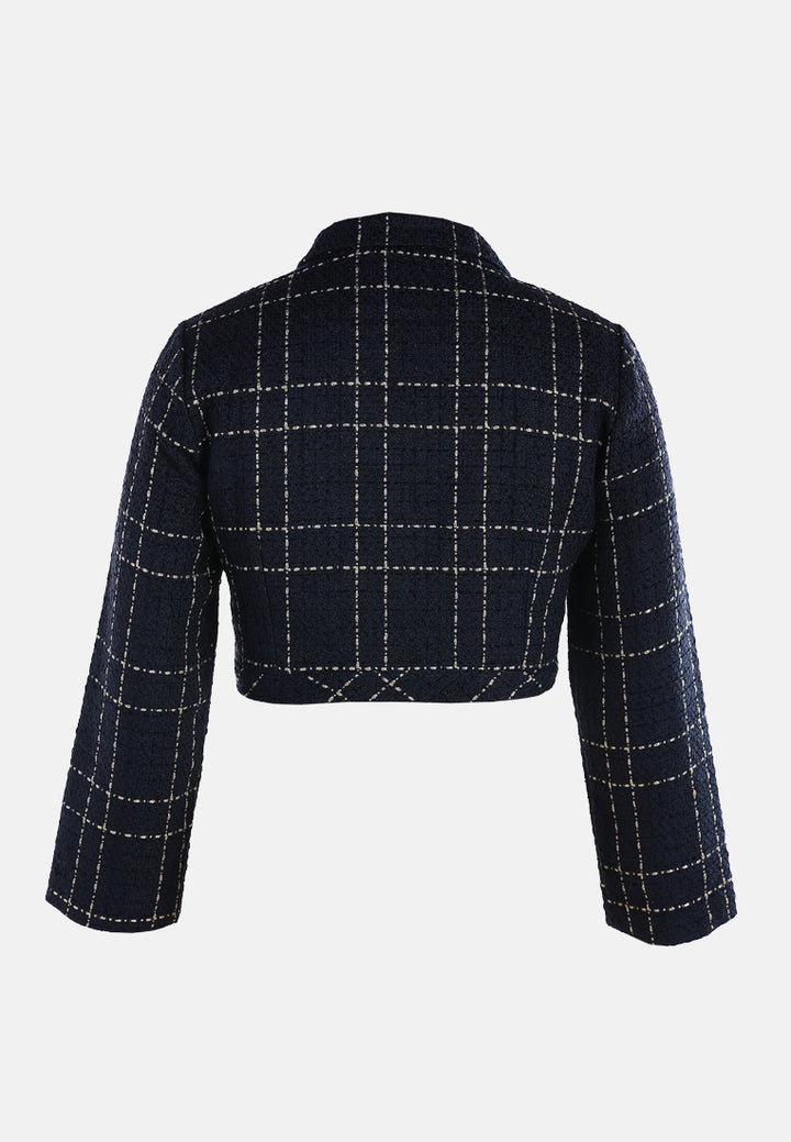 woven button-down flap pocket jacket by ruw#color_navy