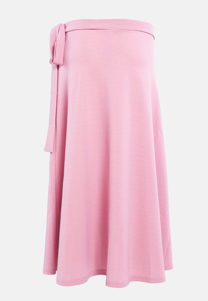 wrap style long maxi skirt#color_pink