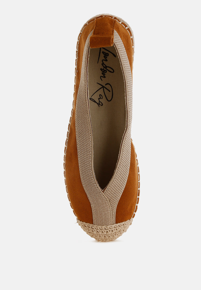 yalva microfiber detachable lace espadrilles by ruw#color_tan