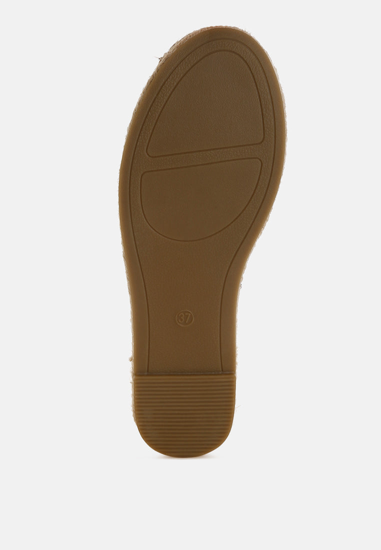 yalva microfiber detachable lace espadrilles by ruw#color_tan