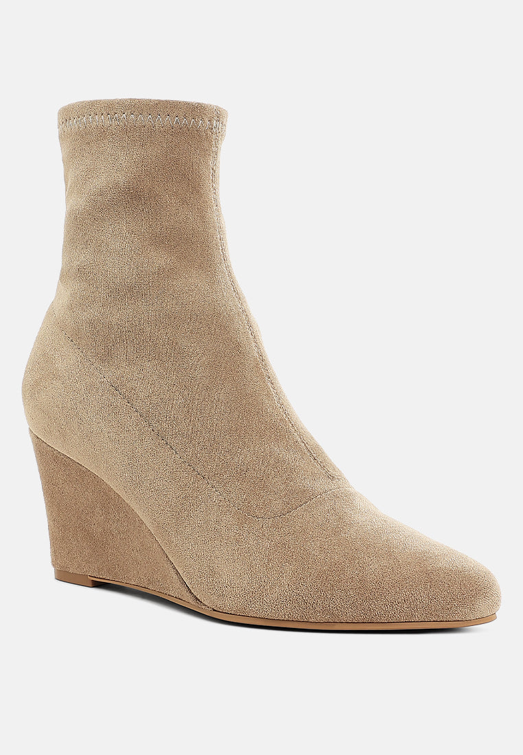 microfiber wedge sock boots by ruw#color_beige