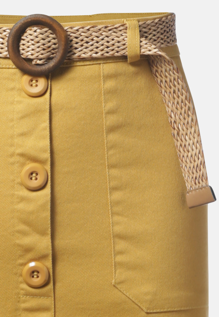front slit pencil skirt#color_yellow