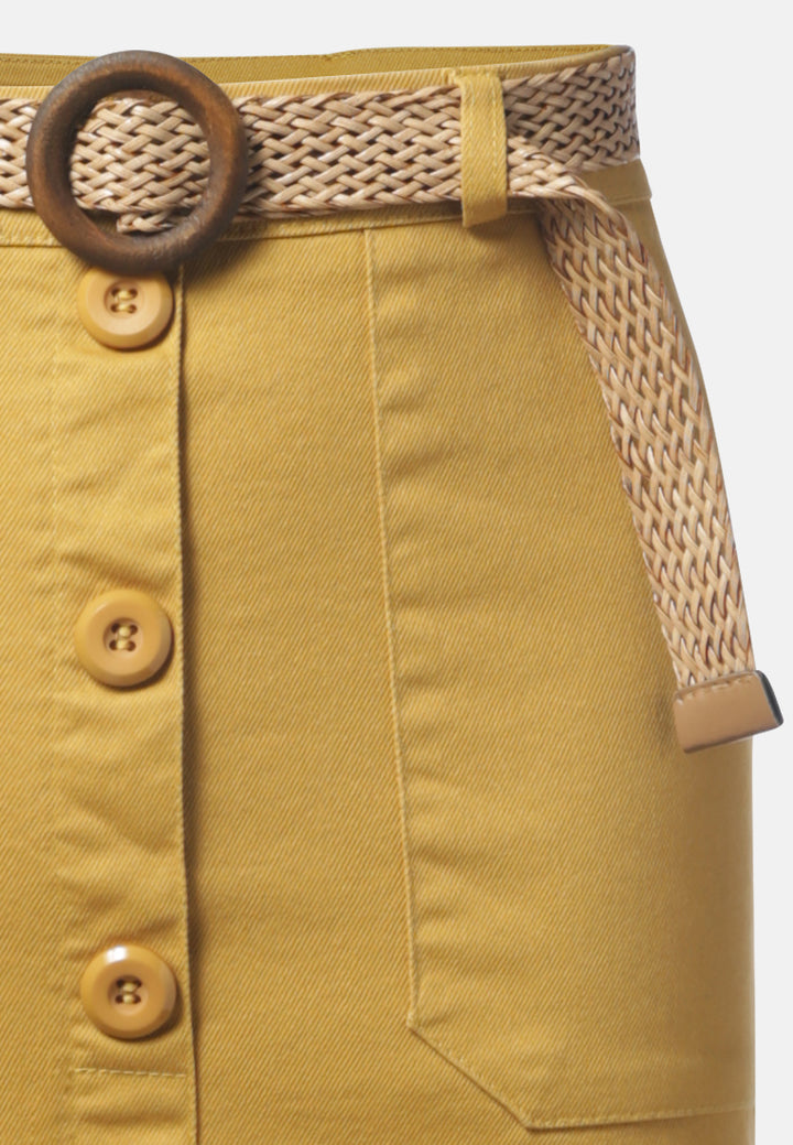 front slit pencil skirt#color_yellow