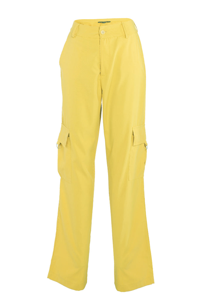high waist cargo pants by ruw#color_mango-yellow