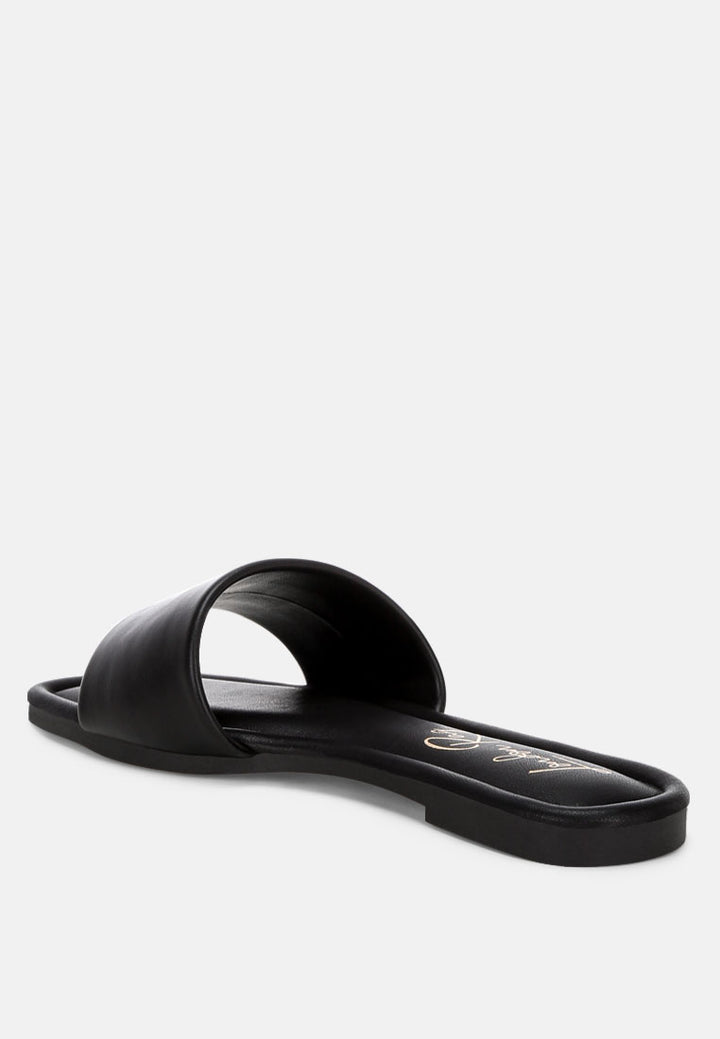 zaltana open square toe flats#color_black-man-made-leather