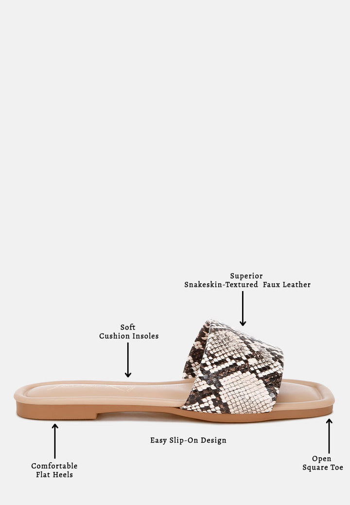 zaltana open square toe flats#color_beige-snake-snakeskin-textured-man-made-leather