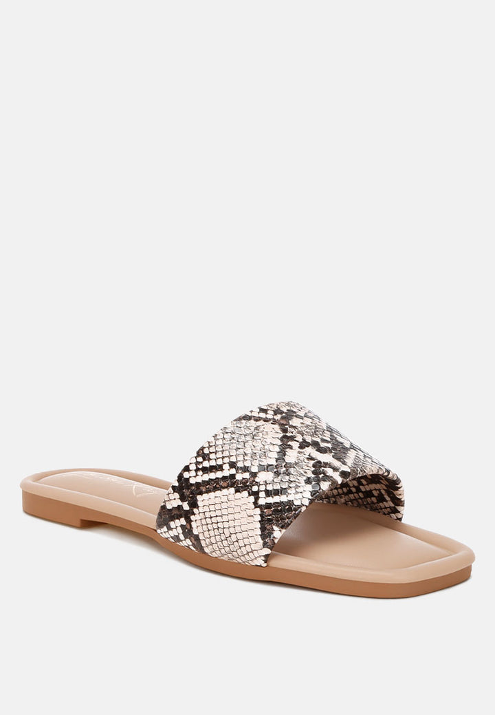 zaltana open square toe flats#color_beige-snake-snakeskin-textured-man-made-leather