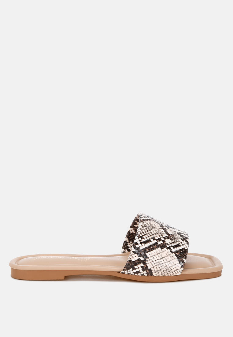 zaltana open square toe flats#color_beige-snake-snakeskin-textured-man-made-leather