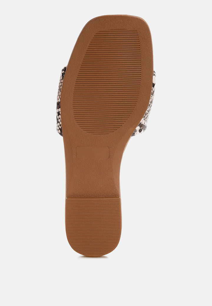 zaltana open square toe flats#color_beige-snake-snakeskin-textured-man-made-leather