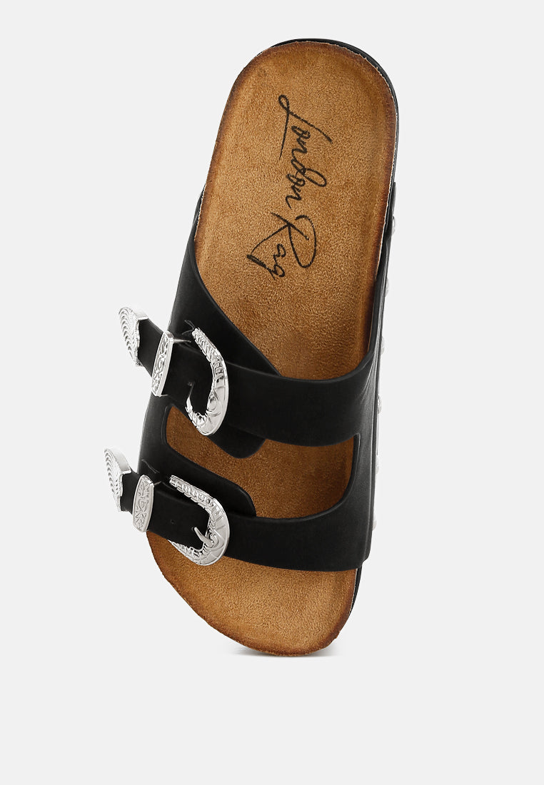zaphod faux leather flatform slip ons#color_black