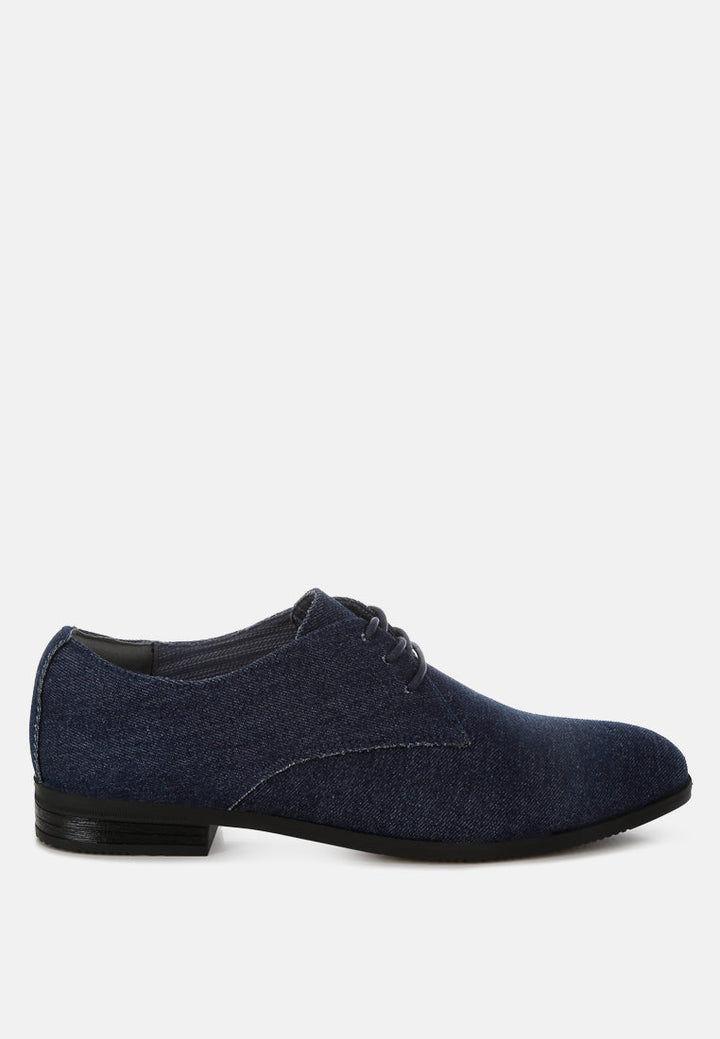 denim oxford shoes by ruw#color_navy