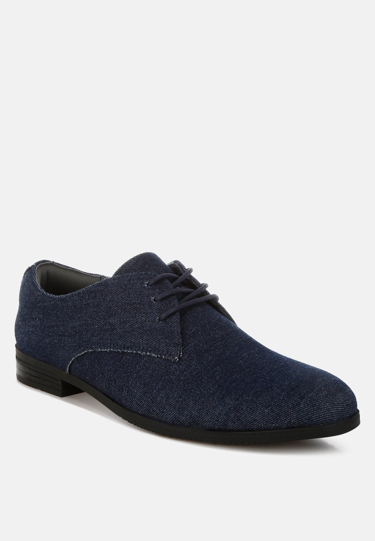 denim oxford shoes by ruw#color_navy