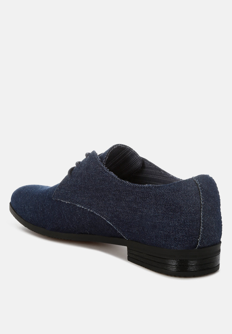 denim oxford shoes by ruw#color_navy