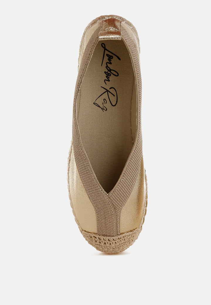 zayal metallic detachable lace espadrilles by ruw#color_gold