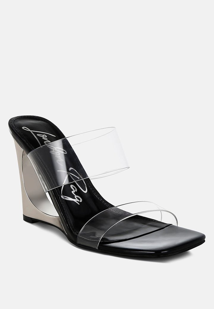 fantasy wedge heel clear sandals by ruw#color_black